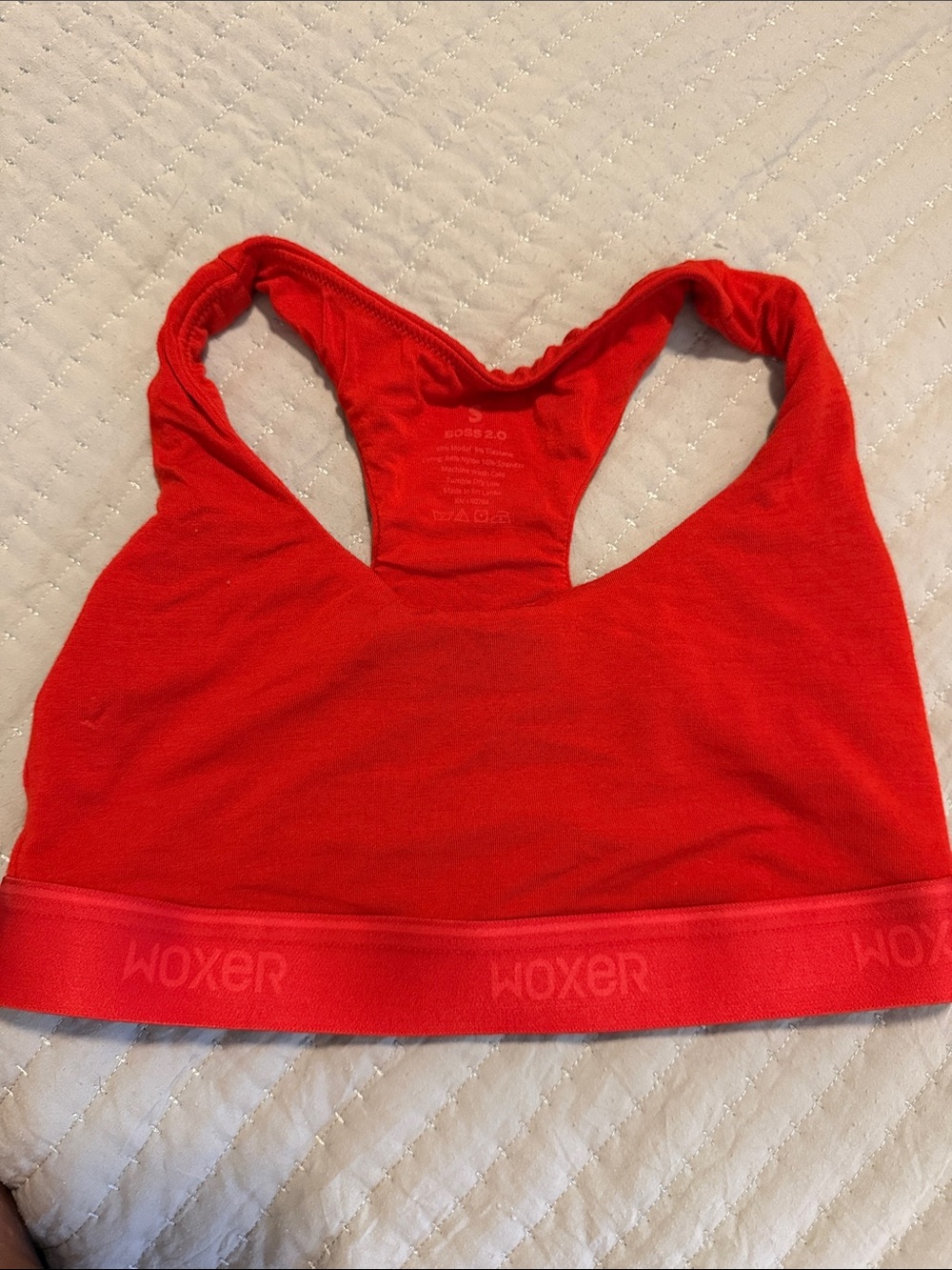 Woxer Red Racerback Seamless Sports Bra